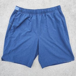 Men's Blue Skora Qwick-Dry Running Shorts with Inner Compression Lining